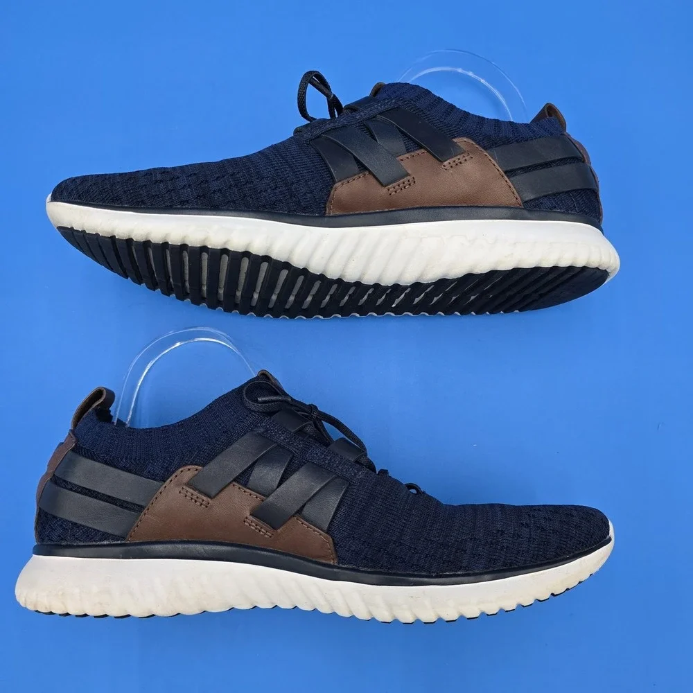 Mens Cole Haan Blue Woven Grand Motion Casual Comfort Shoes Sneakers Size 9M EUC